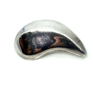 Vintage Taxco Mexico Sterling Silver Brooch Teardrop Rain Cloud Pin 23.3gms